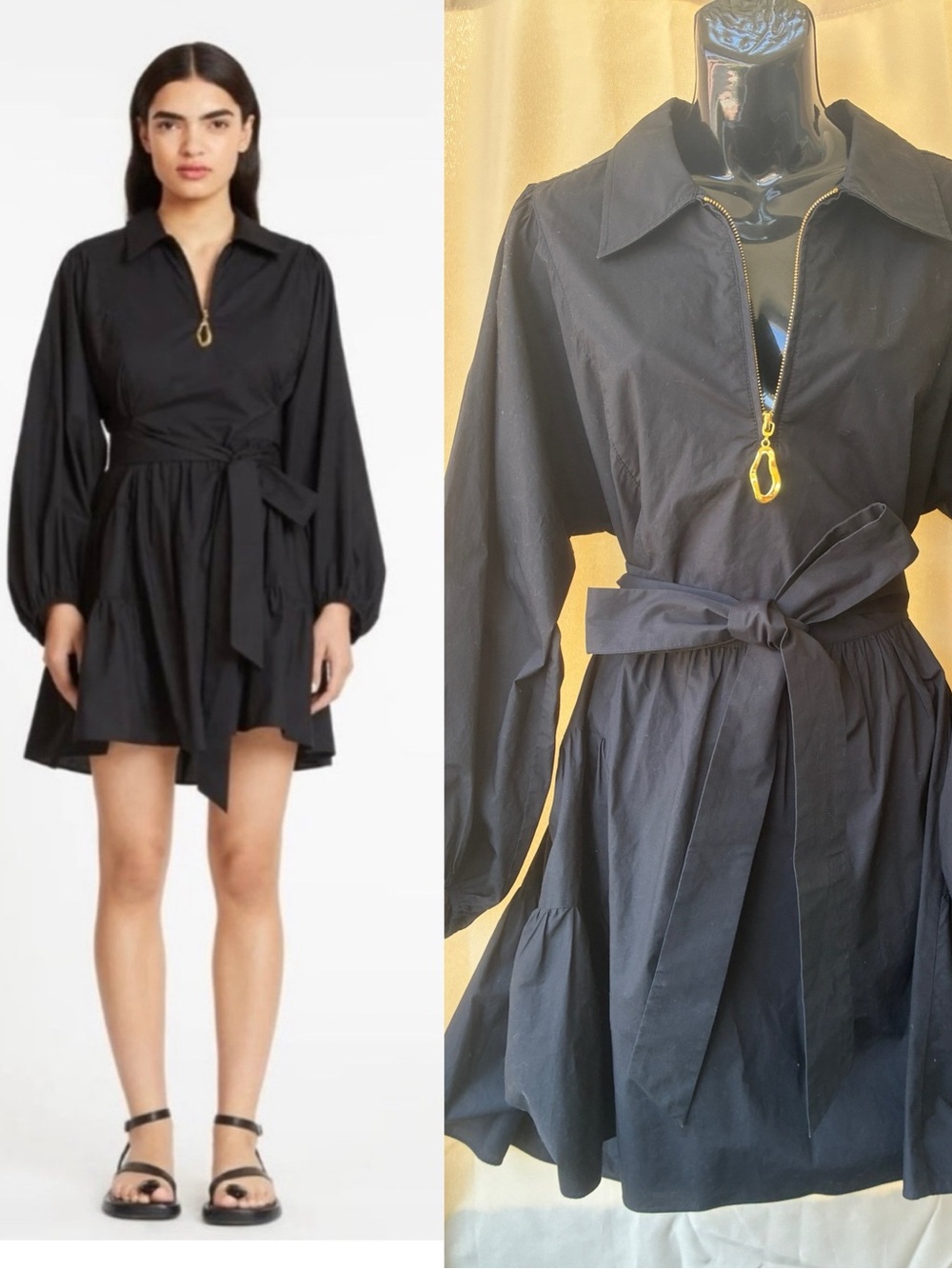 Tanya Taylor Black Kimberly Dress Large